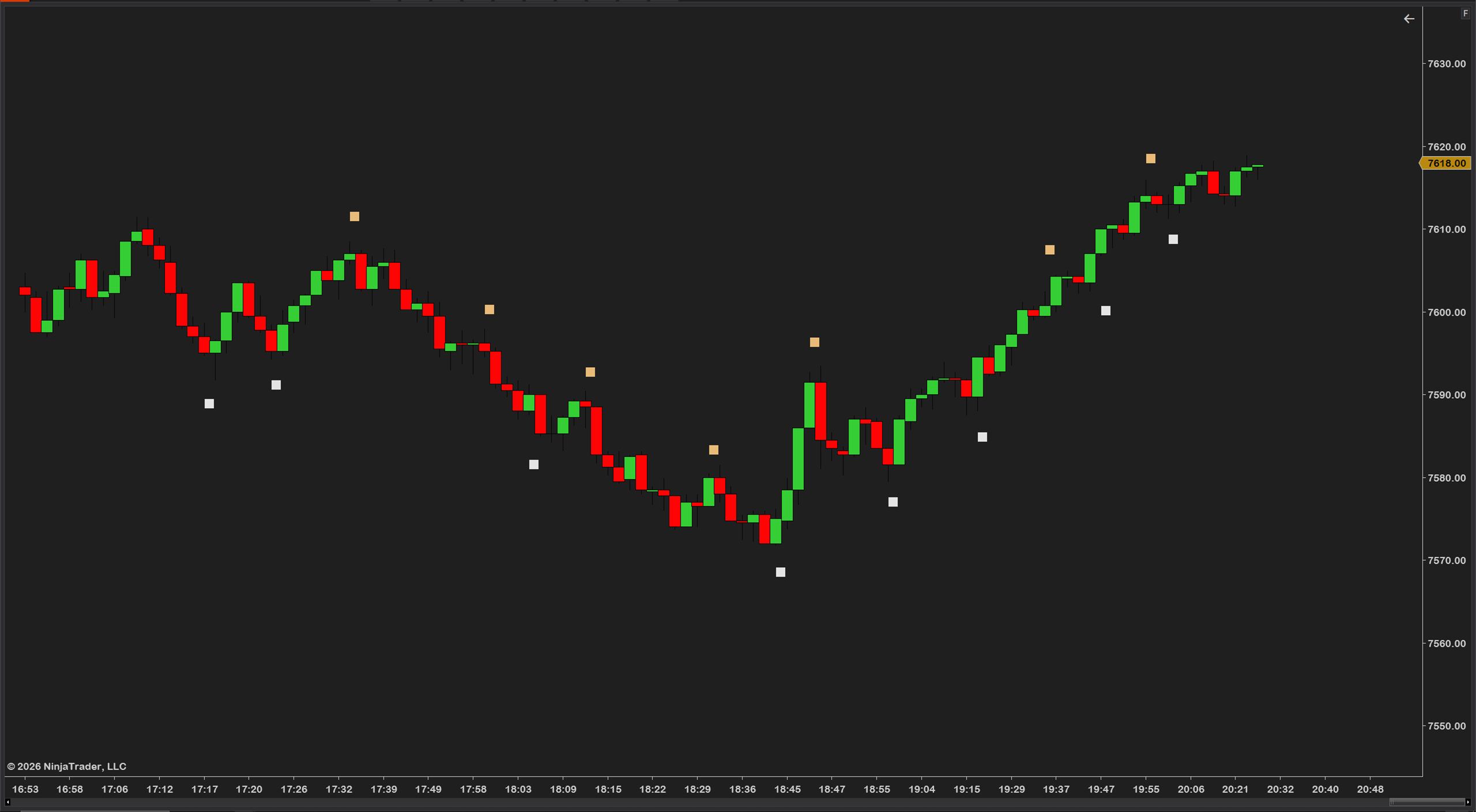 StickyNotes — a trail of minimized note icons marking spots across a session